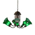 thumbnail image 4 of Meyda Lighting 24" Wide Green Tiffany Pond Lily 7 Light Chandelier - N/A, 4 of 6