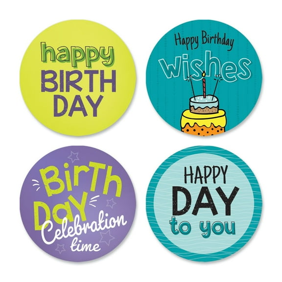 Current Birthday Wisdom Birthday Seals - Set of 24 Envelope Seals, 1 1/2 Inch Diameter