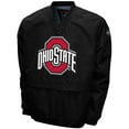 thumbnail image 2 of Men's Franchise Club Black Ohio State Buckeyes Big Logo Windshell V-Neck Pullover Jacket, 2 of 3