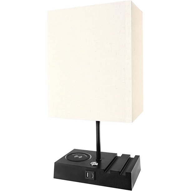 SUNTHIN Table Lamp, 3 Way Dimmable Desk Lamp with 1 USB Port and 1 Type