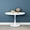 White, variant on LinkRomat Round Kitchen Table, 42.1" Tulip Dining Table with MDF Top, Seats 4-6, Mid-Century Design for Apartment & Office, Black
