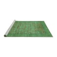 thumbnail image 2 of Ahgly Company Machine Washable Indoor Rectangle Oriental Turquoise Blue Modern Area Rugs, 2' x 5', 2 of 4