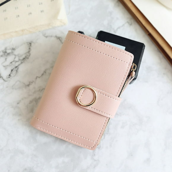 SMihono wallet woman and Card Holder Women Short Style Fashion Pure Color Lovely Coin Purse Card Wallet Holder Bag