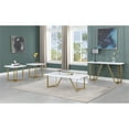 thumbnail image 2 of Ensemble de Table Basse en Bois Blanc 4 Pcs avec Pieds Peints Or, 2 of 2