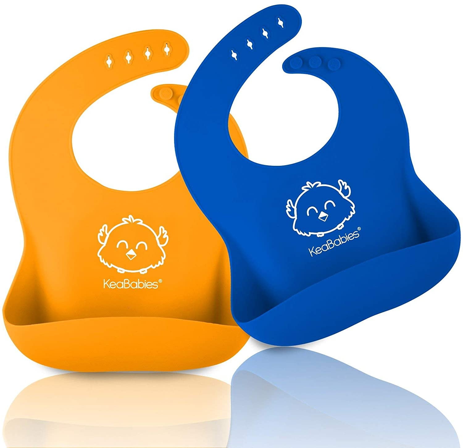 Silicone Baby Bibs Waterproof, Easy Wipe Silicone Bib for Babies