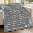 thumbnail image 3 of Kainsy Grandma Blanket, Gifts from Grandkids, Birthday Gifts for Grandma from Grandson Granddaughter, Christmas Gifts For Great Grandma, Soft Bed Flannel Letter Throw Blanket (Grey)(30"x40"), 3 of 7