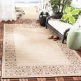 thumbnail image 2 of SAFAVIEH Courtyard Catherine Geometric Indoor/Outdoor Area Rug, Cream/Light Chocolate, 5'3" x 7'7", 2 of 10