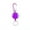 Purple, variant on Retractable Keychain Badges Holder Antitheft Keychain Key Holder AntiLost Card Badges Holder Keyholder Easy to Use