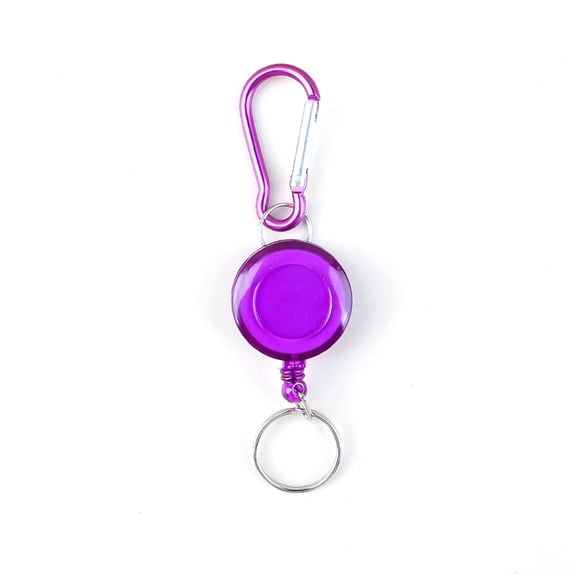 Retractable Keychain Heavy Duty Carabiner Badge Holder Outdoor Keychain Tool