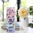 thumbnail image 4 of Inspirational Gifts for Women Floral Butterfly Straight Skinny 20 oz Tumbler Encouragement Gifts for Therapist Friend Self Love Water Bottle Coffee Mug Insulated Tumblers Thermal Cup for Sports Travel, 4 of 6