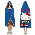 thumbnail image 4 of Hello Kitty Hooded Blanket Poncho, Wearable Hooded Blanket Cozy Soft Warm Plush Fleece Blanket for Adult Women Men 60x80, 4 of 6