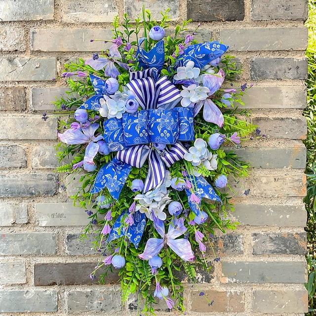 RKSTN artificial flowers for outdoors Spring Wreath Colorful Spring And Summer Wreath Home Decoration