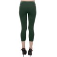 thumbnail image 3 of Vivian's Fashions Capri Leggings - Cotton, Junior Size (Green, 1X), 3 of 3