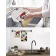 thumbnail image 5 of Vintage Map Kitchen Dish Towels for Drying Dishes Set of 2, Travel World Map Watercolor Splashes Waffle Weave Microfiber Hand Tea Bathroom Towels Quick Dry & Absorbent Towel 12x12, 5 of 7