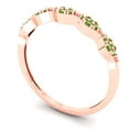 thumbnail image 2 of 0.1 ct Brilliant Round Cut Natural Peridot 18K Rose Gold Stackable Band SZ 8.25, 2 of 6