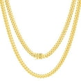 thumbnail image 2 of Nuragold 10K Real Yellow Gold Solid Miami Cuban Link Chain Necklace 16"-30" (2.7mm-10mm) Italian Jewelry for Men & Women, 2 of 24