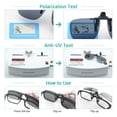 thumbnail image 4 of Gafas de Sol Polarizadas WANGLY Clip y Levantables Unisex Gris/Amarillo, 4 of 5