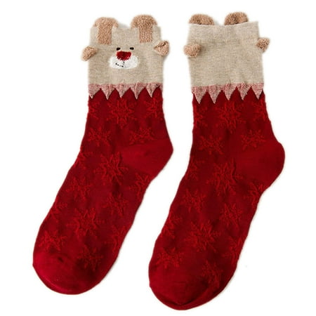 

Kironypik Christmas Socks Kids Unisex Santa Claus Reindeer Merry Xmas Gift Girl Women Snow Deer