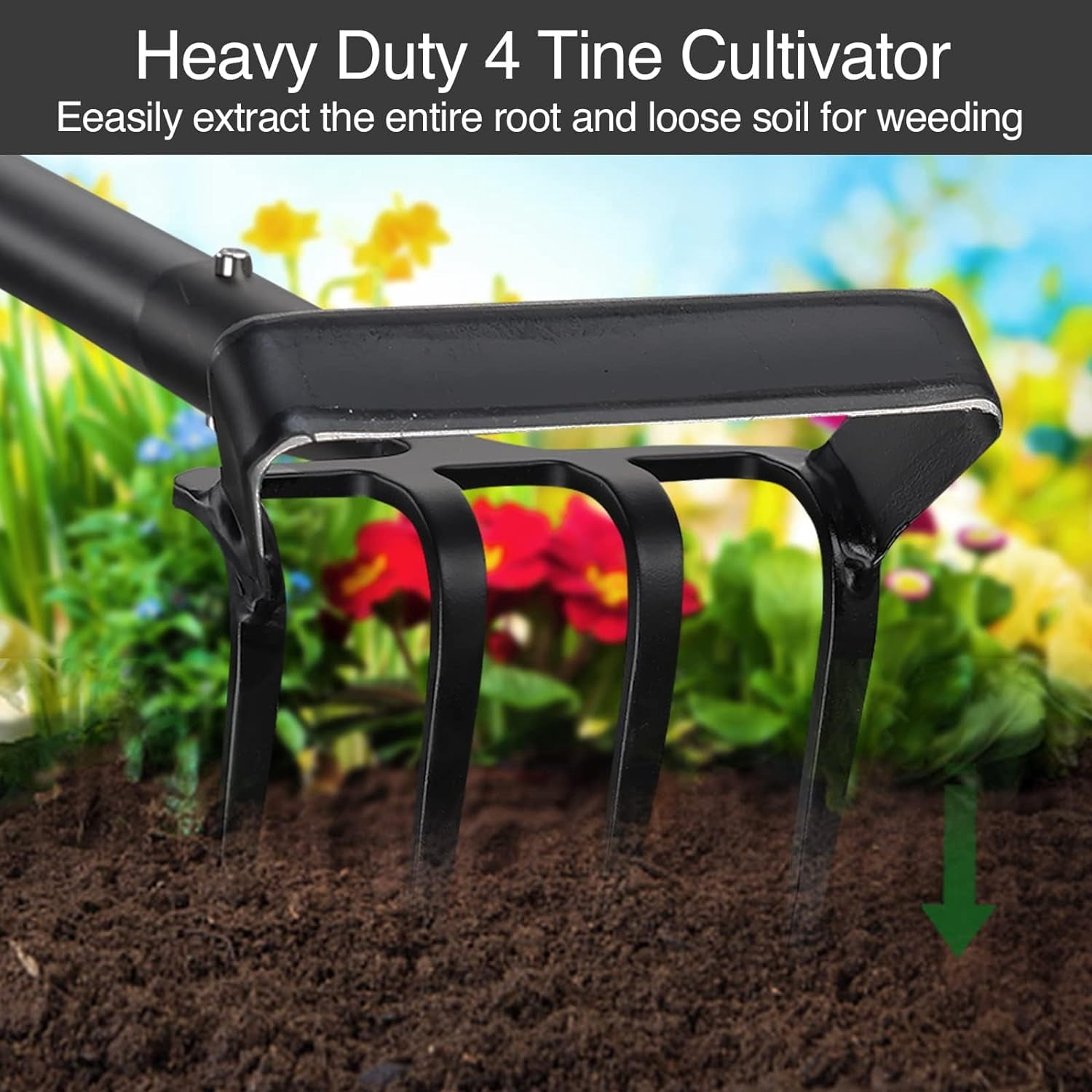 LCOKEIY Stirrup Hoe and Cultivator with Adjustable Handle 32-73inch, Heavy Duty Scuffle Garden Hoe Gardening Hand Tools