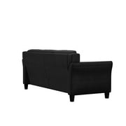 Lifestyle Solutions Taryn Curved Arms Sofa, Black Fabric