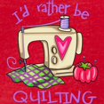 thumbnail image 3 of CafePress - I'd Rather Be Quilting Light T Shirt - Womens Football Shirt, 3 of 4