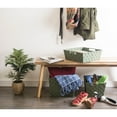 thumbnail image 7 of Nylon Bin Basketweave Olive Trapezoid 13x15x5 Set/2, 7 of 7