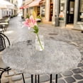 thumbnail image 6 of Gray Brown Round Tablecloth for 36-44 Inch Tables, Fitted Table Cover with Elastic Edge, Vintage Shabby Texture Making Old Waterproof Outdoor Table Cloth Protector for Patio Garden Dinner Picnic, 6 of 9