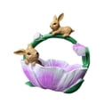 thumbnail image 2 of Figuras de conejo de Pascua, cesta para dulces, adornos, conejo de Pascua multifuncional Caqui, 2 of 9