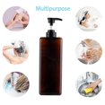 thumbnail image 5 of Dispensador de botellas con bomba de 1000ml, dispensador de loción de plástico cuadrado rellenable, botella vacía con bomba para jabón, loción y champú, paquete de 2, 5 of 5