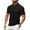 Black, variant on Men Summer Casual Style Solid Short Sleeve Lapel Tennis T Shirt Tops