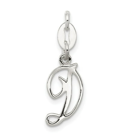 Diamond2Deal 925 Sterling Silver Letter D Initial Charm Pendant for Women