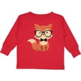 thumbnail image 3 of Inktastic Cute Hipster Fox Boys or Girls Long Sleeve Toddler T-Shirt, 3 of 5