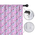 thumbnail image 4 of Blackout Kids Curtains,Pink Cartoon Unicorn Flower Pattern Childrens Insulated Curtains Set Of 2,Bedroom Essentials,Toddler Room Decor 42"x84", 4 of 5