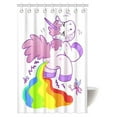 thumbnail image 1 of Cortina de Ducha ABPHQTO de dibujos animados Unicornio de Tela 120x180 cm, 1 of 3