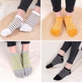 thumbnail image 2 of Calcetines de cinco dedos para mujer, de mezcla de algodón, de corte mini, paquete de 4 pares, para correr, 2 of 7