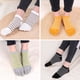 thumbnail image 2 of 4 pares de calcetines de mujer con dedos del pie, calcetines de cinco dedos para mujer, calcetines cortos de algodón para correr, calcetines cortos para la tripulación, 2 of 7