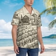 thumbnail image 3 of Pofeuu Vineyard Landscape Print Hawaiian Shirt for Men Sleeves Casual Button Down Summer Beach Dress Shirts T-Shirts,Large, 3 of 7