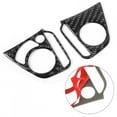 thumbnail image 4 of 2 uds estilo de fibra de carbono cubierta interior del volante del coche ajuste para Honda Civic Sedan 2016-2018, 4 of 8