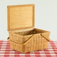 thumbnail image 5 of Woodchip Picnic Storage Basket with Cover and Movable Handles, 5 of 7