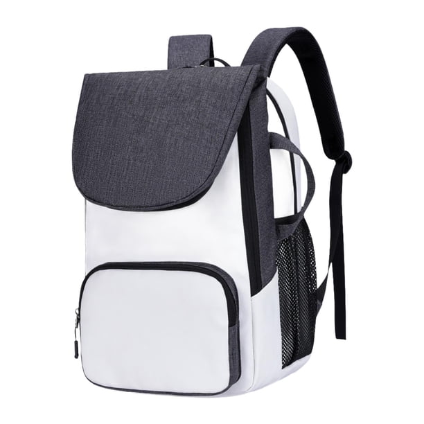 Mochila para raquetas de tenis, paquete deportivo, multiusos, fácil de transportar. blanco