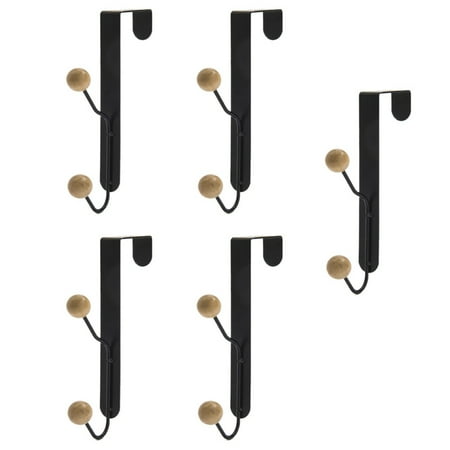 

5Pcs over the Door Hooks Double Hook Hanger Heavy Duty Hanging Hook for Hanging Coats Bags Pants Hats Scarves
