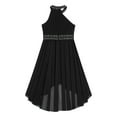 thumbnail image 4 of TiaoBug Kids Girls Shiny Rhinestone Wedding Pageant Dress Chiffon Halter Party Bridesmaid Prom Gown Black 12, 4 of 5