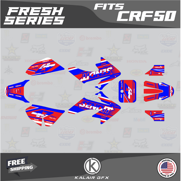 Kalair GFX Graphics Kit for Honda CRF50 (2004-2012) Fresh Series