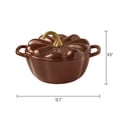 thumbnail image 4 of The Pioneer Woman 3.5-Quart Pumpkin Enameled Cast Iron Dutch Oven, Brown, 4 of 14