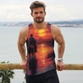 thumbnail image 6 of Picia Sunset River Western Cowboy Printed Men’s Performance Tank, Men's Workout Tank Top Moisture-Wicking Tank Top Muscle tee, Breathable Workout Shirt-Medium, 6 of 7