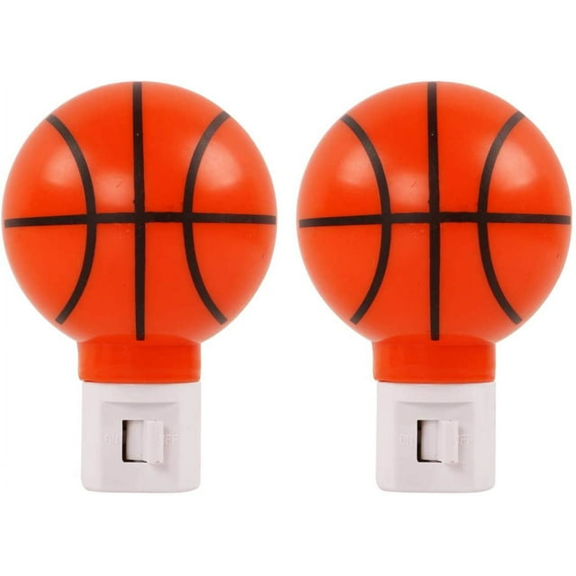 2 piezas de color blanco cálido: versión mejorada, luz nocturna LED enchufable para niños, lámpara con forma de baloncesto, cuida bien el sueño de los niños brillar Electrónica