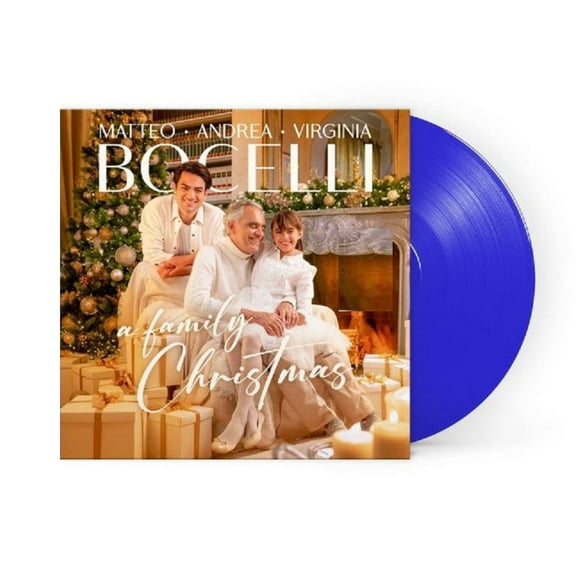Andrea, Matteo, Virgina Bocelli - A Family Christmas Exclusive Blue Vinyl LP