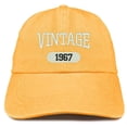 thumbnail image 1 of Trendy Apparel Shop Vintage 1967 Embroidered 51st Birthday Soft Crown Washed Cotton Cap - Light Blue, 1 of 2