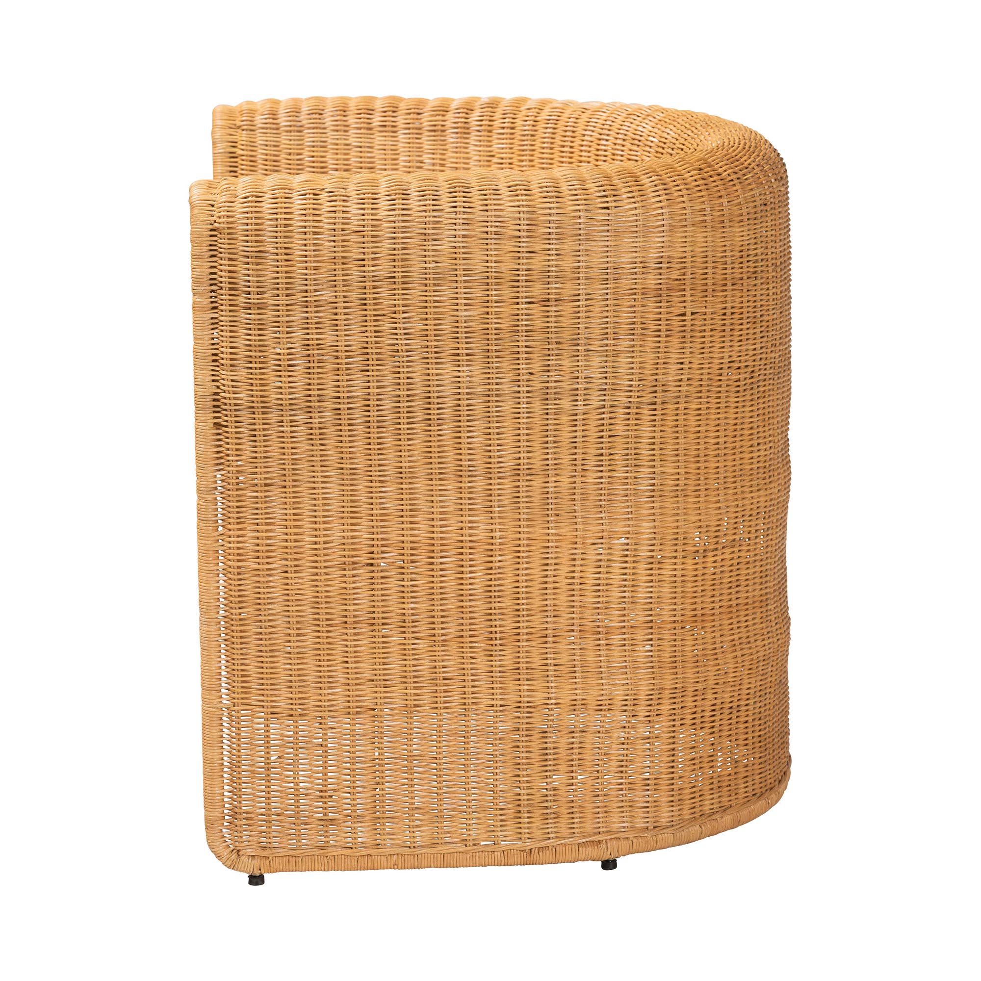 bali & pari Carina Boho Barrel Dining Chair, Light Honey