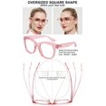 thumbnail image 3 of Lentes de Lectura AEZUNI Sobredimensionados con Montura Grande Rosa, 3 of 6